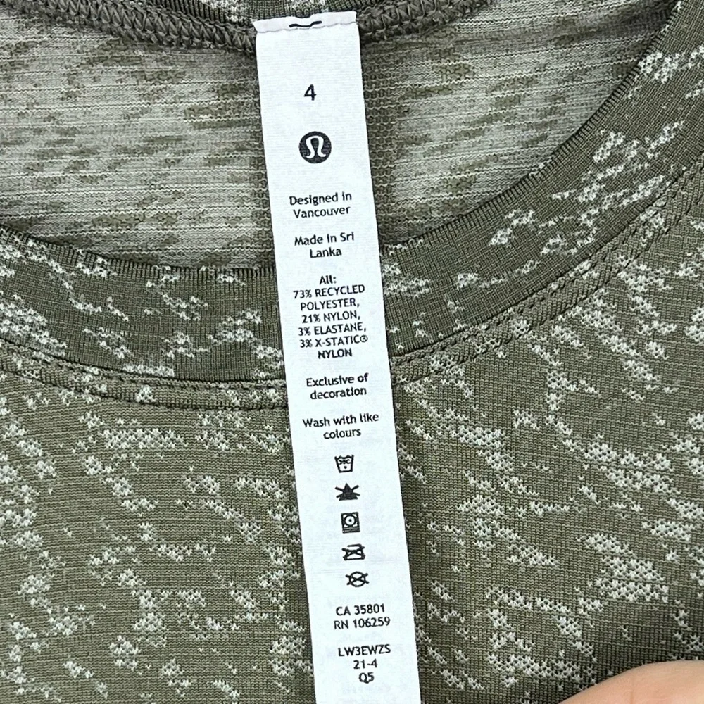 Lululemon Swiftly Tech LS Shirt 2.0 Distorted Static Rover White Opal - 4